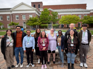 Northeast Section Meeting Wrap-Up, and that’s a wrap-another wonderful Northeast Section meeting. In the center is Shoshana Kronfield. To the left: Lydia Tressel, PhD; Sonal Sachdev, PhD; Saroj Kumar Sah, PhD; and Linkan Dash, PhD. To the right: Janeen Braynen, PhD; Xander VanCott; Noah Vance; and Rebecca Getman. Photo credit: Dr. Christos Noutsos
